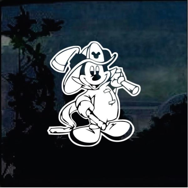 Car Decals - Mickey Mouse Fireman Firefighter Stickers