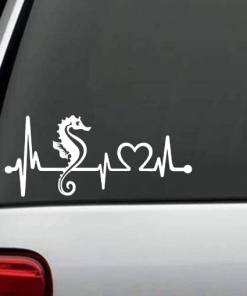 Sea Horse Heartbeat Love Window decal Sticker
