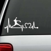 Softball Pitcher Heartbeat love Window Decal Sticker