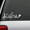 Teacher Heartbeat Love Window Decal Sticker