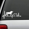 Unicorn Heartbeat Love Window Decal Sticker