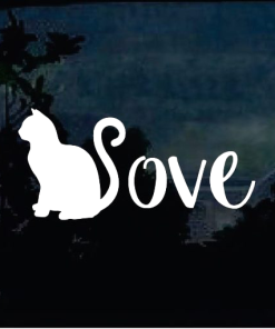 Cat Love a1 Cat Window Decal Sticker
