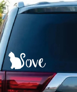 Cat Love a1 Cat Window Decal Sticker