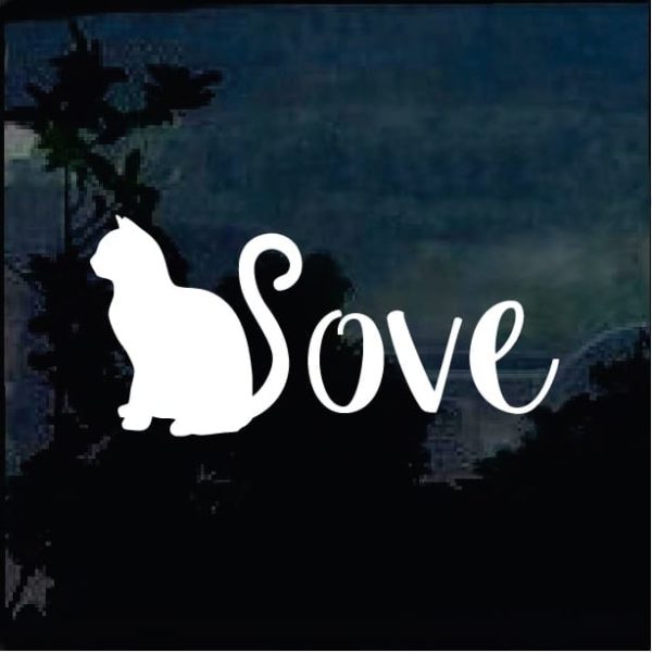 Cat Stickers - Cat Love Decal a1