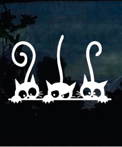 Cats Peeking Cat Window Decal Sticker