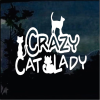 Crazy Cat Lady Cat Window Decal Sticker