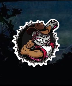 Cool Stickers - Cowboy Baseball Player Decal