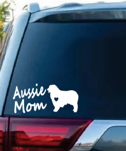Australian Shepherd Aussie Mom Window Decal Sticker