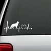 Dog Stickers - German Shepherd Heartbeat Love Decal