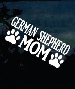 Dog Stickers - German Shepherd Mom Paws Decal