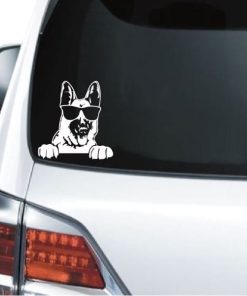 Dog Stickers - German Shepherd Peeking Decal