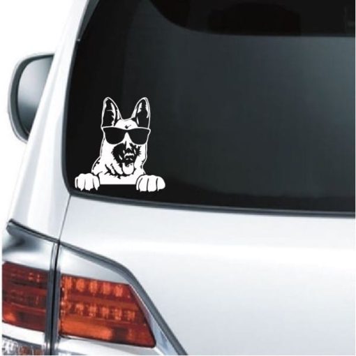 Dog Stickers - German Shepherd Peeking Decal