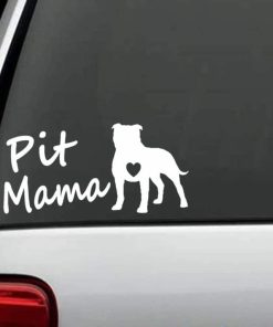 Dog Stickers - Pit Mama Heart Decal
