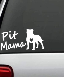 Pit Mama Heart Window Decal Sticker