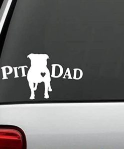 Dog Stickers - Pitbull Dad Pit Dad Decal