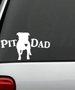 Pitbull Dad Pit Dad Window Decal Sticker