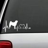 Dog Stickers - Pug Heartbeat Love Decal