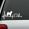 Shiba Inu Heartbeat Love Window Decal Sticker