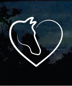 Horse heart Window decal Sticker