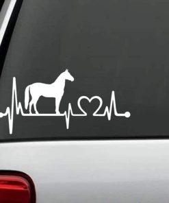 Horse Decals - Horse love Heartbeat Sticker