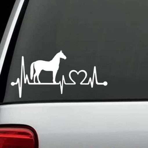 Horse Decals - Horse love Heartbeat Sticker