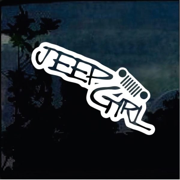 Jeep Girl Jeep Decal Stickers  A5 Aftermarket replacement 