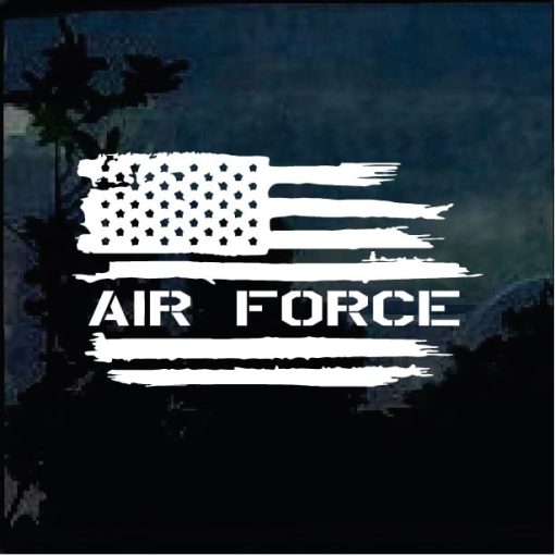Military Decals - Air Force Weathered American Flag Sticker