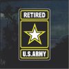 Military Decals - US Army Retired Full Color Sticker