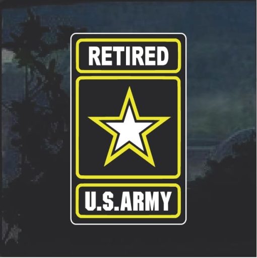 Military Decals - US Army Retired Full Color Sticker