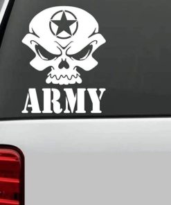 Army SkullA3 Military Window Decal Sticker