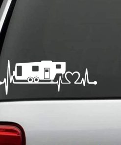 Truck Decals - Camper Heartbeat Love Sticker