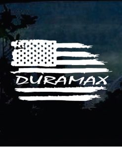 Truck Decals - Duramax Weathered Flag Sticker