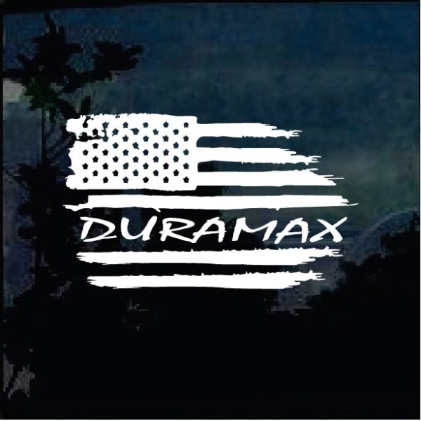 Truck Decal Sticker – Duramax Weathered Flag | MADE IN USA