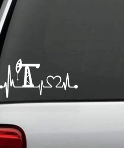 Oilfield Rig Heartbeat Love Truck Decal Sticker