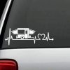 Truck Decals - Pop Up Camper Heartbeat Love Sticker