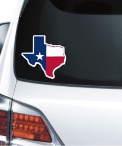 Truck Decals - Texas State Map Flag