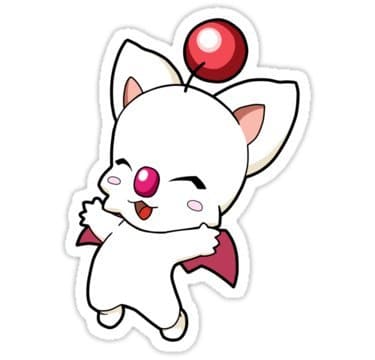 cool stickers - Final Fantasy moogle decal