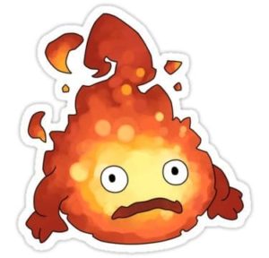 cool stickers - Ghibli Calcifer decal