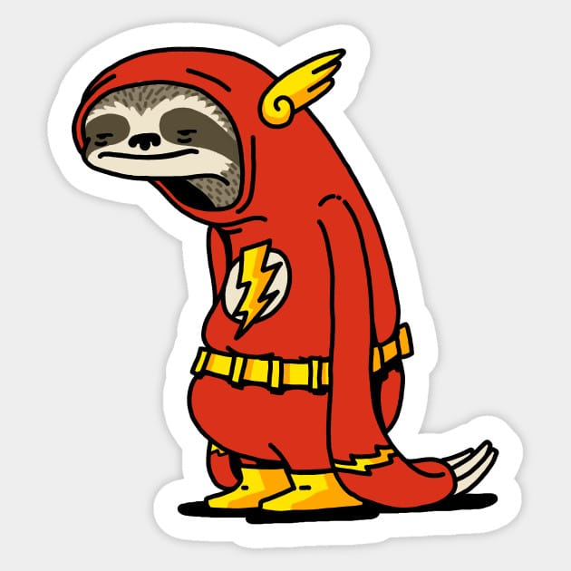 Sloth Flash Funny Decal Sticker, Custom Made In the USA