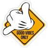 cool stickers - good vibes hang loose decal