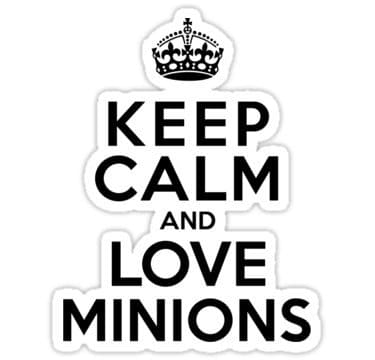cool stickers - keep calm and love minions decal
