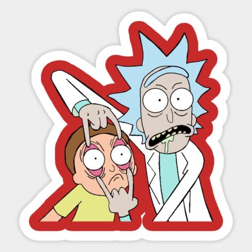 cool stickers - rick and morty open your eyes decal