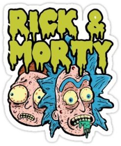 cool stickers - rick and morty zombie decal