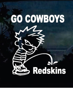 Calvin Go Cowboys Window Decal Stickers 2