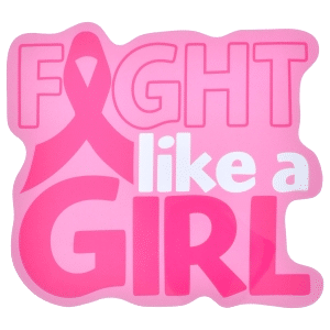 Fight Like a Girl Breast Cancer Awareness Ribbon Magnet – Custom ...