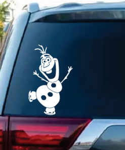 Olaf Frozen Skating - Cartoon Decal Sticker
