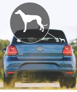 Greyhound Silhouette Window Decal Sticker