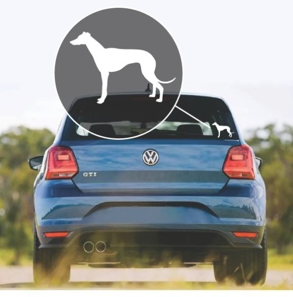 Greyhound Silhouette - Dog Stickers