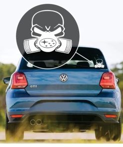 Subaru Skull Mask Window Decal Sticker