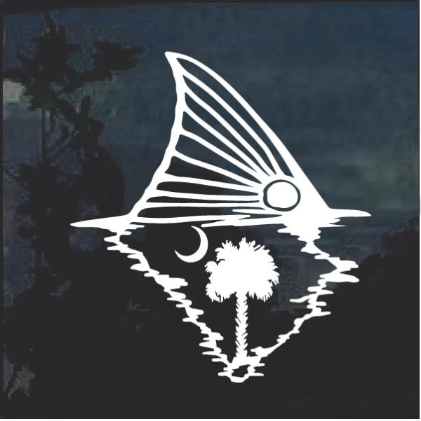 South Carolina red fish palmetto tree sticker